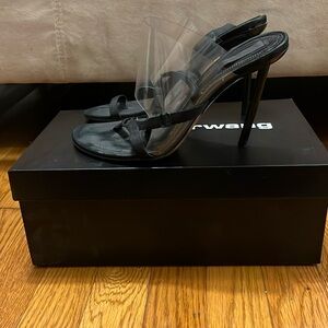 Alexander Wang PVC Marlow Slingback Heels Sz 39 🖤 Same Day Ship 🙋🏾‍♀️📦✈️✔️